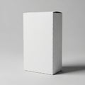 Box stands against a neutral gray background, casting a subtle shadow to the Royalty Free Stock Photo