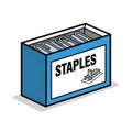 Box of Staples Illustration Royalty Free Stock Photo