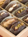Box of Stuffed Dates Royalty Free Stock Photo