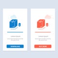 Box, Surprise, Packing, Bundle Blue and Red Download and Buy Now web Widget Card Template
