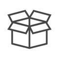 Box Thin Line Vector Icon