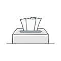 Box of tissues or wipes icon vector illustration for hygiene product concept Royalty Free Stock Photo