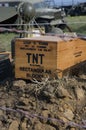 Box of TNT in Historic Military Encampment Royalty Free Stock Photo