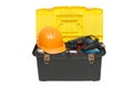 Box for tools a helmet Royalty Free Stock Photo