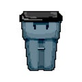 box trash bin garbage game pixel art vector illustration