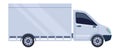 Box truck icon. White van side view Royalty Free Stock Photo