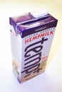 A box of Vanilla Hemp milk on an isolated background