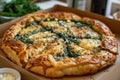 Box of vegetarian galettes with chard and feta cheese