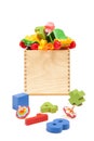 Box with very many toys Royalty Free Stock Photo