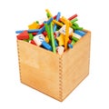 Box with very many toys Royalty Free Stock Photo