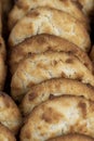 a box of wheat flour cookies with the addition of coconut chips Royalty Free Stock Photo