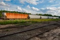 Boxcars on the Tracks Royalty Free Stock Photo