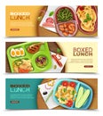 Boxed Lunch Horizontal Banners