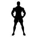 boxer black icon on white background. boxer silhouette