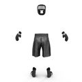 Boxer Black Suit on white. 3D illustration