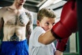 Boxer Boxing Coach Combat Exercise Gym Concept Royalty Free Stock Photo