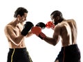 Boxer boxing kickboxing muay thai kickboxer men Royalty Free Stock Photo