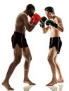 Boxer boxing kickboxing muay thai kickboxer men Royalty Free Stock Photo