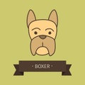 Boxer breed dog for logo design