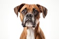Boxer Dog Upright On A White Background Royalty Free Stock Photo