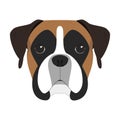 Boxer dog vector illustration