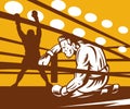 Boxer fighter knockout Royalty Free Stock Photo