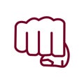 Boxer Fist Punch Icon Vector. Outline Boxer Fist Punch Sign