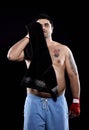 Boxer hand towel Royalty Free Stock Photo