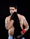 Boxer hand towel Royalty Free Stock Photo