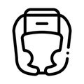 Boxer Helmet Icon Vector Outline Illustration