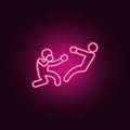 boxer knockdown icon. Elements of Fight in neon style icons. Simple icon for websites, web design, mobile app, info graphics