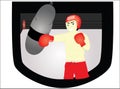 The boxer man Royalty Free Stock Photo