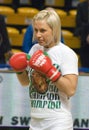 Boxer Natascha Ragosina during training