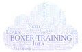 Boxer Training word cloud.