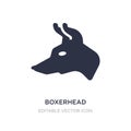 boxerhead icon on white background. Simple element illustration from Animals concept