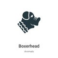 Boxerhead vector icon on white background. Flat vector boxerhead icon symbol sign from modern animals collection for mobile