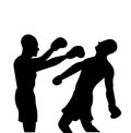 Boxers fighting vector illustration