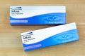 Boxes of Bausch & Lomb SofLens daily disposable soft Contact Len Royalty Free Stock Photo