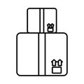 Boxes carton delivery service line style icon