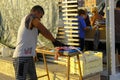 Fish and seafood market in Senigallia, Italy. Raw fish