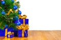 boxes with gifts under the Christmas tree Royalty Free Stock Photo