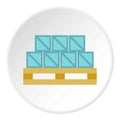 Boxes goods icon, flat style