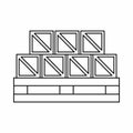 Boxes goods icon, outline style