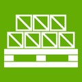 Boxes goods icon green