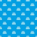 Boxes goods pattern seamless blue