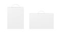 Boxes with handles, paper rectangular packs mockup Royalty Free Stock Photo