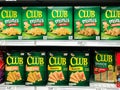 Boxes of Kebler Club Crackers for Sale at a Grocery Store