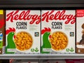 Boxes of Kelloggs Corn Flakes displayed for sale Royalty Free Stock Photo