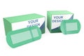 boxes with medical plasters 3d model