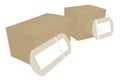 boxes with medical plasters 3d model